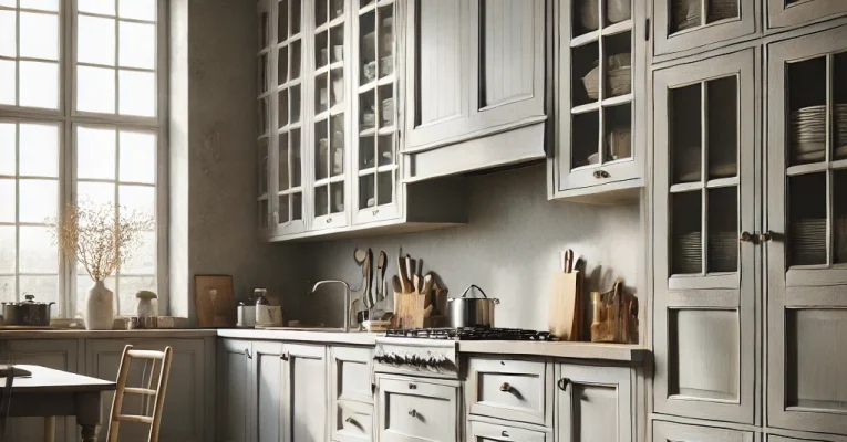 Modern kitchen with freshly painted white cabinets - Cabinet painting service in Vancouver