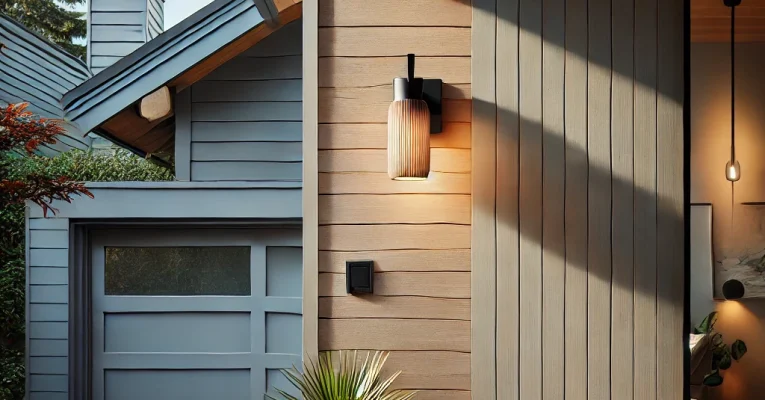 Modern home with freshly painted exterior walls in neutral tones - Exterior house painting in Vancouver